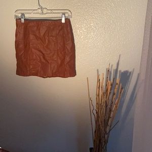 Western||grunge||streetwear|| mauve faux leather mini skirt